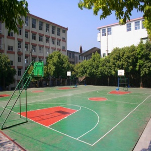安徽淮南理工大學PU籃球場_戶外運動地面案例_廣東