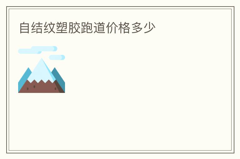 自結紋塑膠跑道價格多少