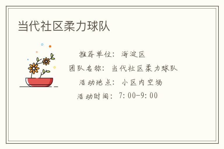 當代社區柔力球隊
