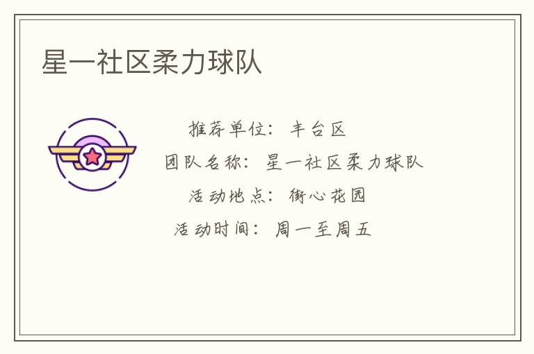 星一社區柔力球隊