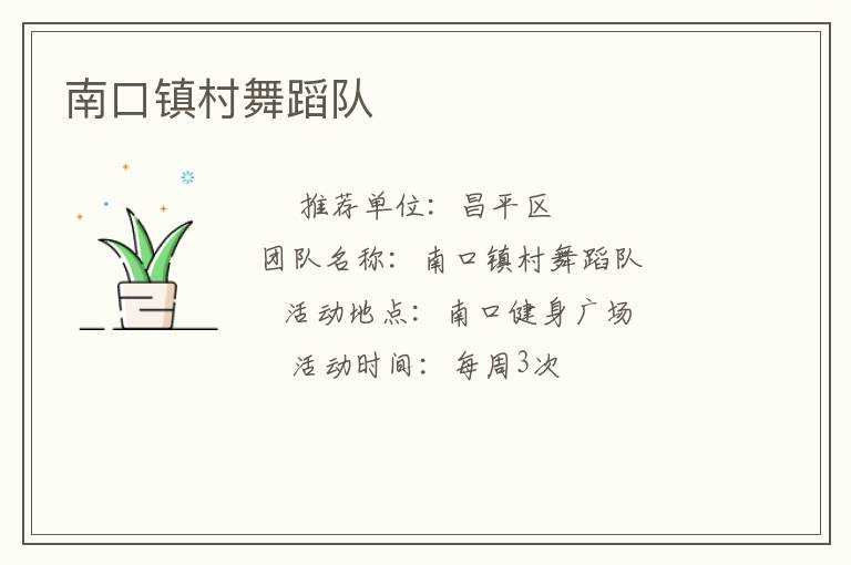 南口鎮村舞蹈隊