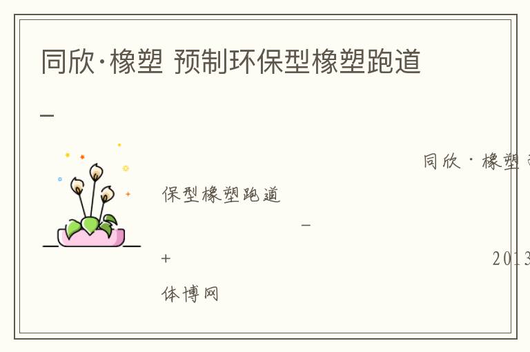同欣·橡塑 預制環保型橡塑跑道_
