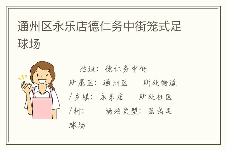 通州區(qū)永樂店德仁務(wù)中街籠式足球場