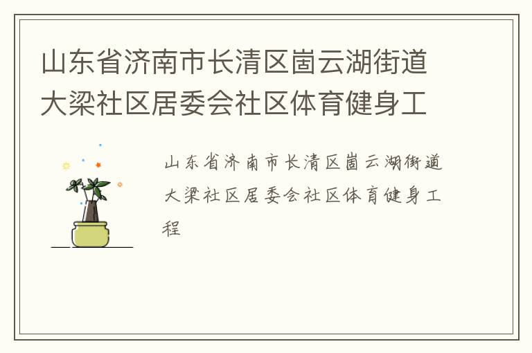 山東省濟南市長清區崮云湖街道大梁社區居委會社區體育健身工程