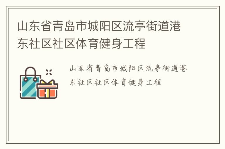 山東省青島市城陽區流亭街道港東社區社區體育健身工程