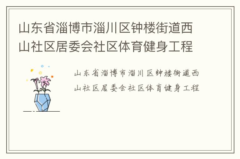 山東省淄博市淄川區鐘樓街道西山社區居委會社區體育健身工程