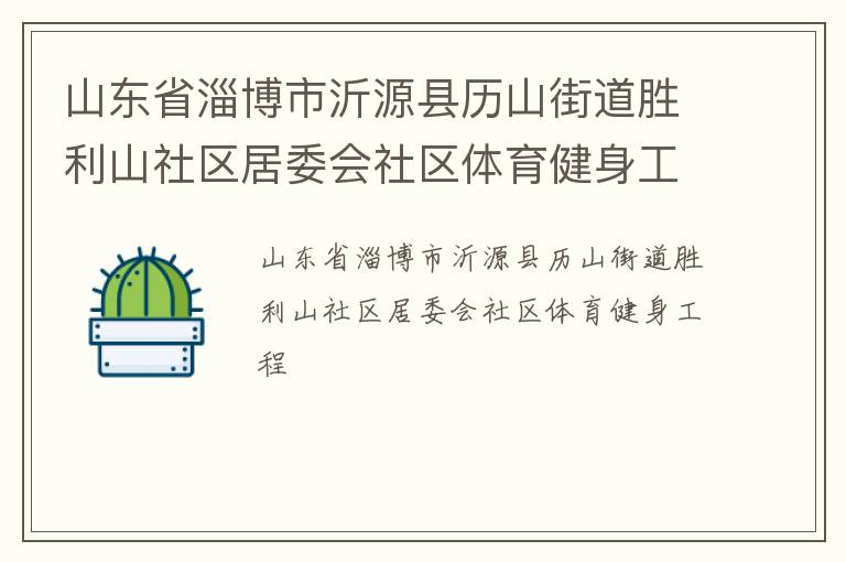 山東省淄博市沂源縣歷山街道勝利山社區(qū)居委會社區(qū)體育健身工程