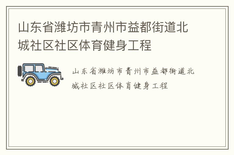 山東省濰坊市青州市益都街道北城社區社區體育健身工程