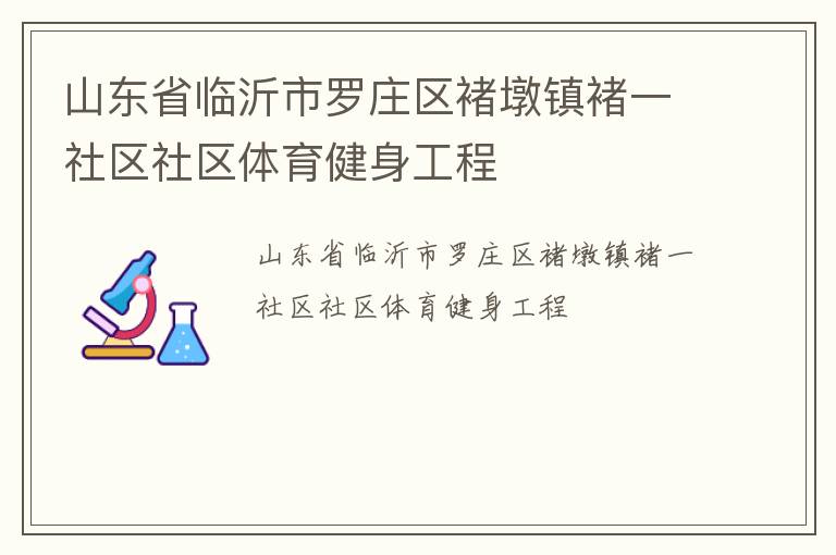 山東省臨沂市羅莊區褚墩鎮褚一社區社區體育健身工程