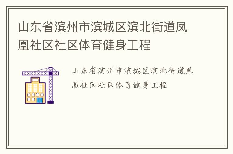 山東省濱州市濱城區濱北街道鳳凰社區社區體育健身工程