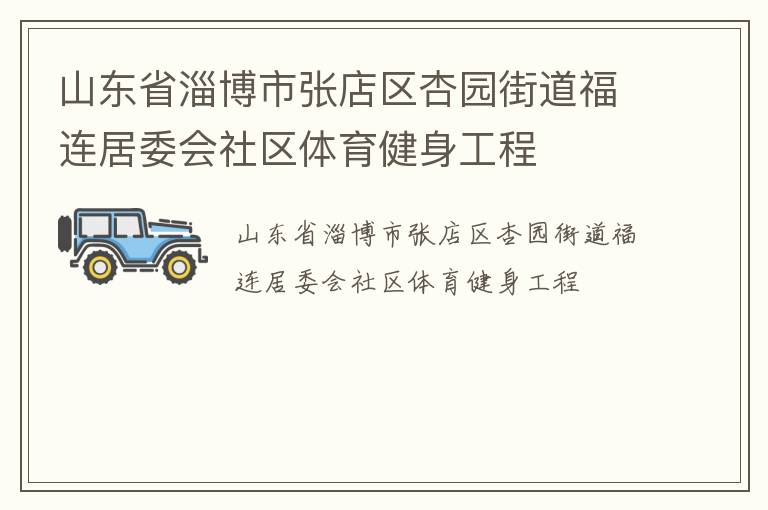 山東省淄博市張店區杏園街道福連居委會社區體育健身工程