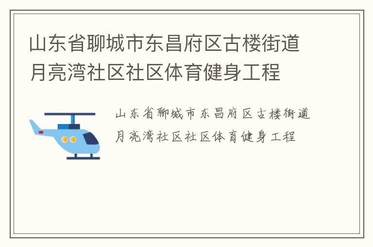 山東省聊城市東昌府區古樓街道月亮灣社區社區體育健身工程