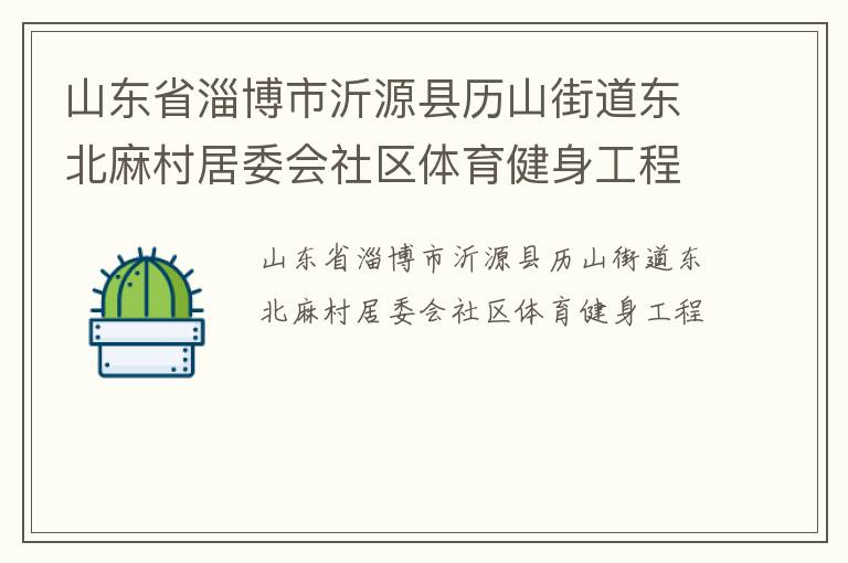 山東省淄博市沂源縣歷山街道東北麻村居委會社區(qū)體育健身工程