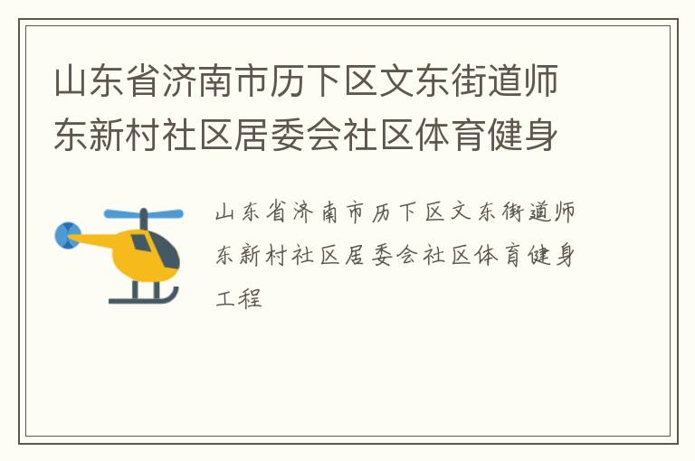 山東省濟南市歷下區(qū)文東街道師東新村社區(qū)居委會社區(qū)體育健身工程