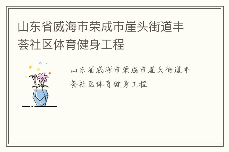 山東省威海市榮成市崖頭街道豐薈社區體育健身工程