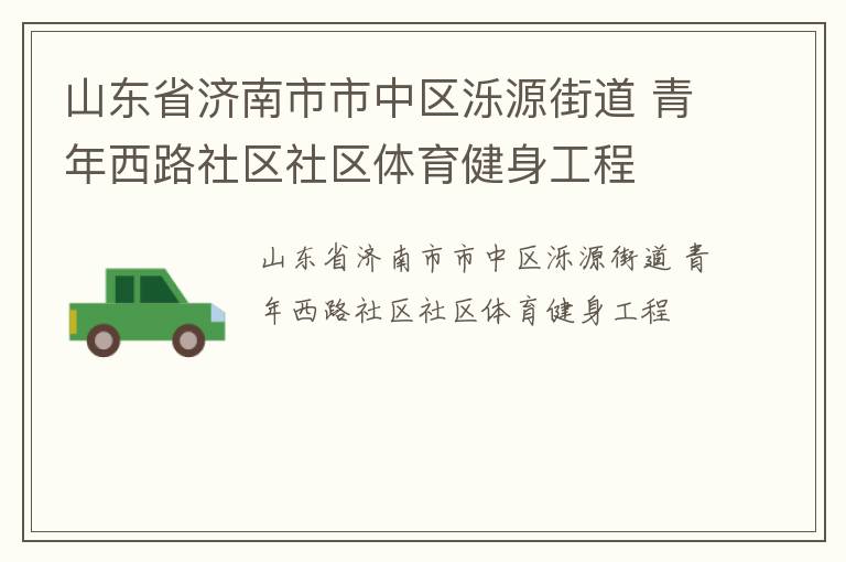 山東省濟南市市中區濼源街道 青年西路社區社區體育健身工程