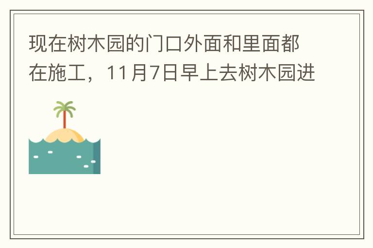 現在樹木園的門口外面和里面都在施工，11月7日早上去樹木園進行戶外活動，在出入口都是非常大的灰塵，有挖掘機等機械在施工，但是周圍都是灰塵，施工方沒有做好防塵措施，而且我們走的時候，竟然還有一個人拿著掃