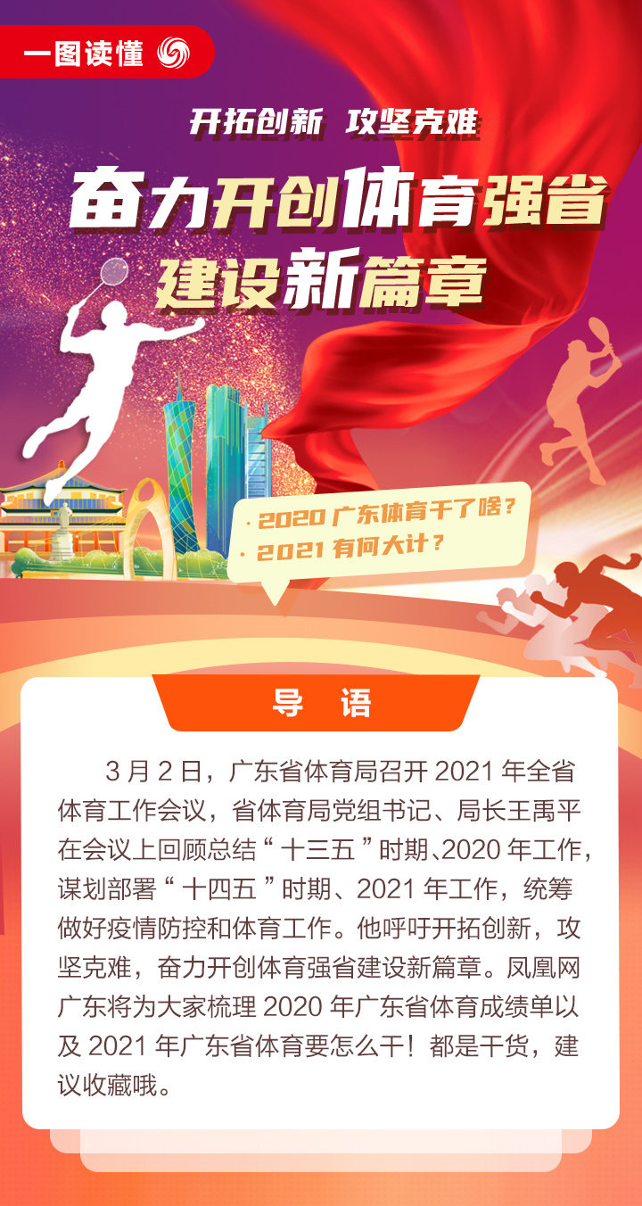 2020廣東體育干了啥？2021有何大計？鳳凰帶你一圖讀懂體育工作亮點
