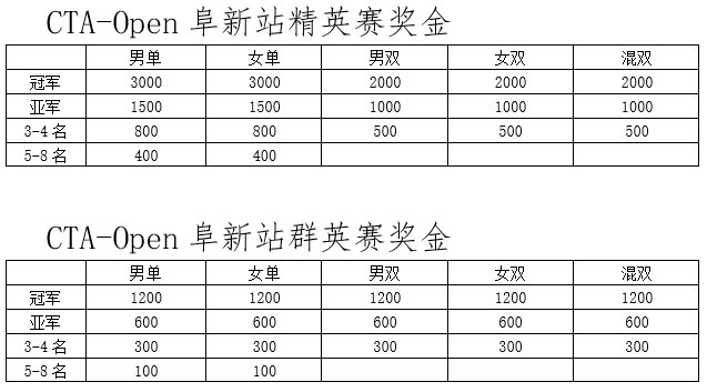 2019年中國業余網球公開賽―阜新白金賽補充通知